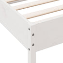 vidaXL fehér tömör fenyőfa ágy matrac nélkül 120 x 190 cm