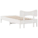 vidaXL fehér tömör fenyőfa ágykeret matrac nélkül 90 x 190 cm