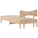 vidaXL tömör fenyőfa ágy matrac nélkül 75 x 190 cm