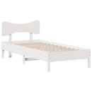 vidaXL fehér tömör fenyőfa ágy matrac nélkül 75 x 190 cm