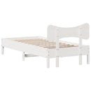 vidaXL fehér tömör fenyőfa ágy matrac nélkül 75 x 190 cm