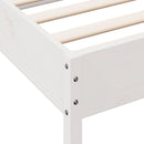 vidaXL fehér tömör fenyőfa ágy matrac nélkül 75 x 190 cm
