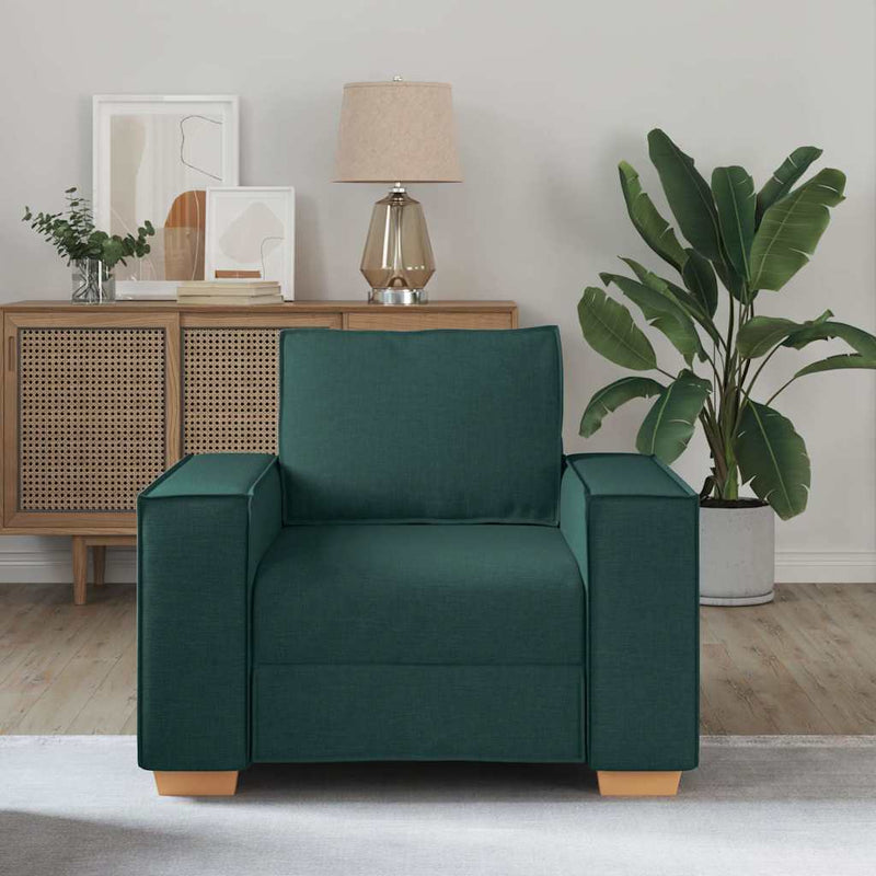 vidaXL sötétzöld szövet kanapéfotel 60 cm