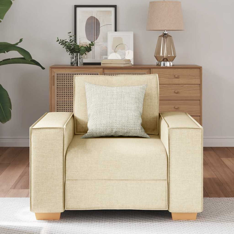 vidaXL krémszínű szövet kanapéfotel 60 cm