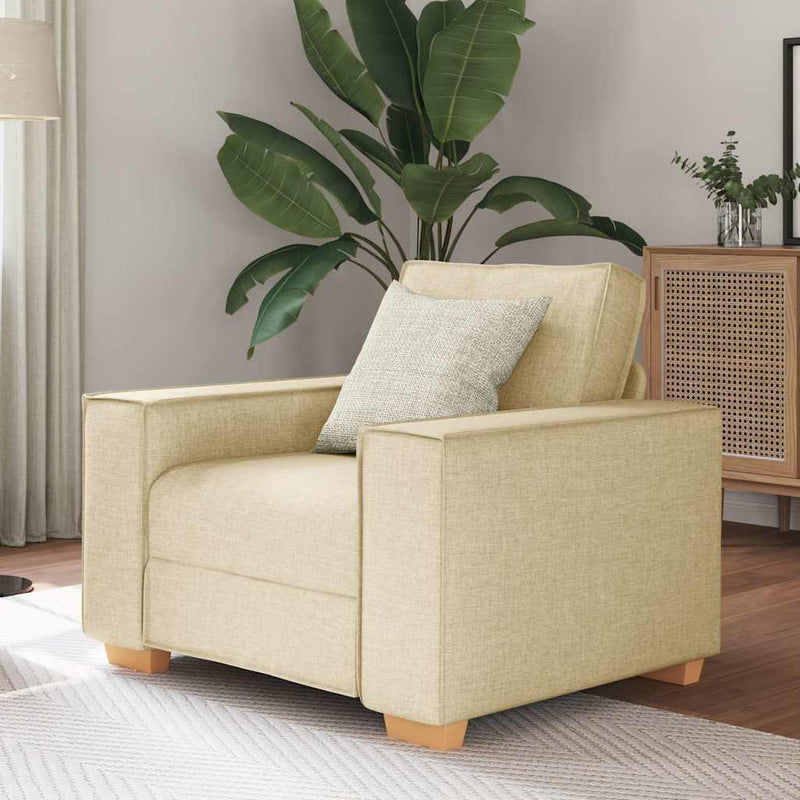 vidaXL krémszínű szövet kanapéfotel 60 cm