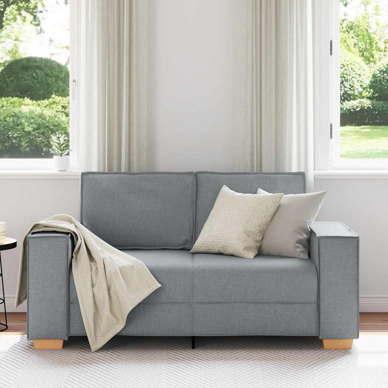 vidaXL kétszemélyes világosszürke szövetkanapé 120 cm