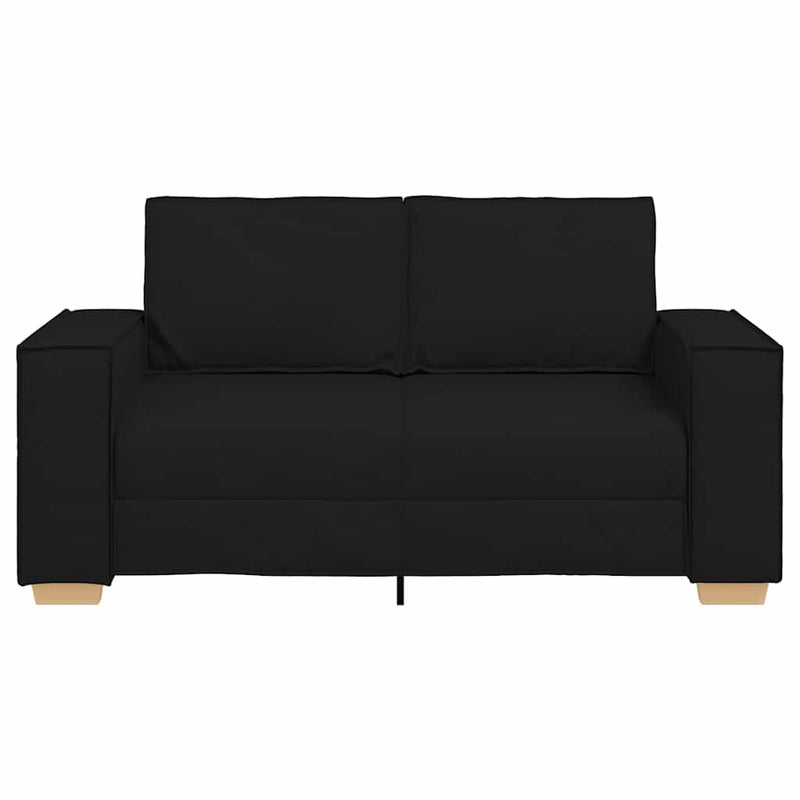vidaXL kétszemélyes fekete szövetkanapé 120 cm