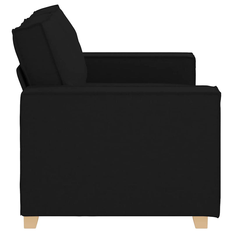 vidaXL kétszemélyes fekete szövetkanapé 120 cm