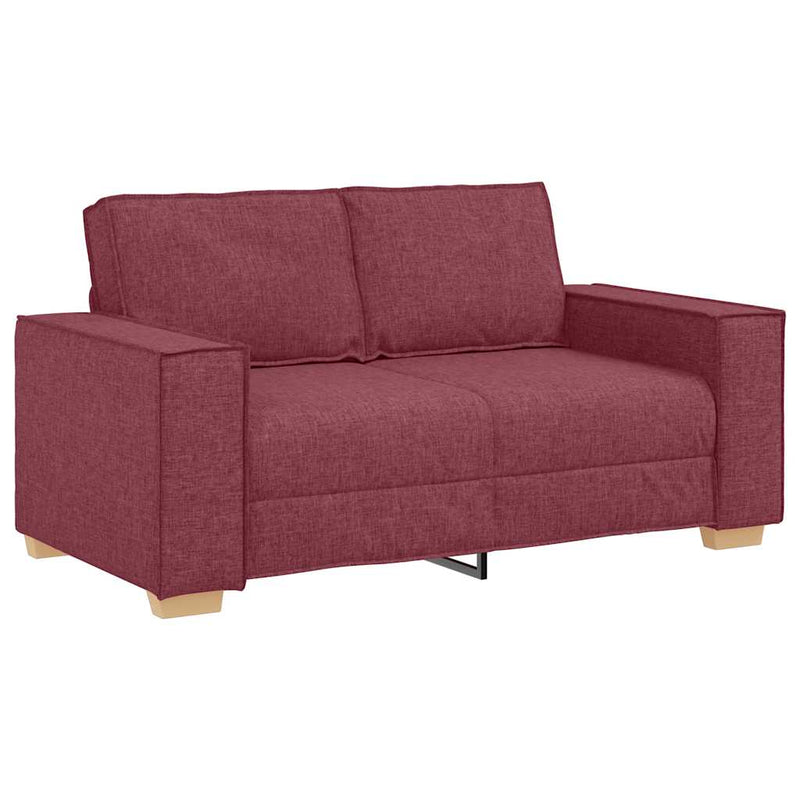 vidaXL kétszemélyes bordó színű szövetkanapé 120 cm