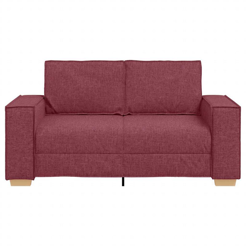 vidaXL kétszemélyes bordó színű szövetkanapé 120 cm
