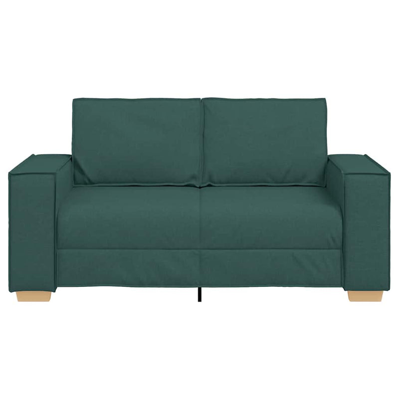 vidaXL kétszemélyes sötétzöld szövetkanapé 120 cm