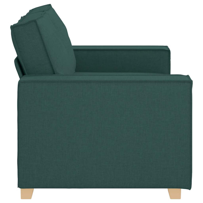 vidaXL kétszemélyes sötétzöld szövetkanapé 120 cm