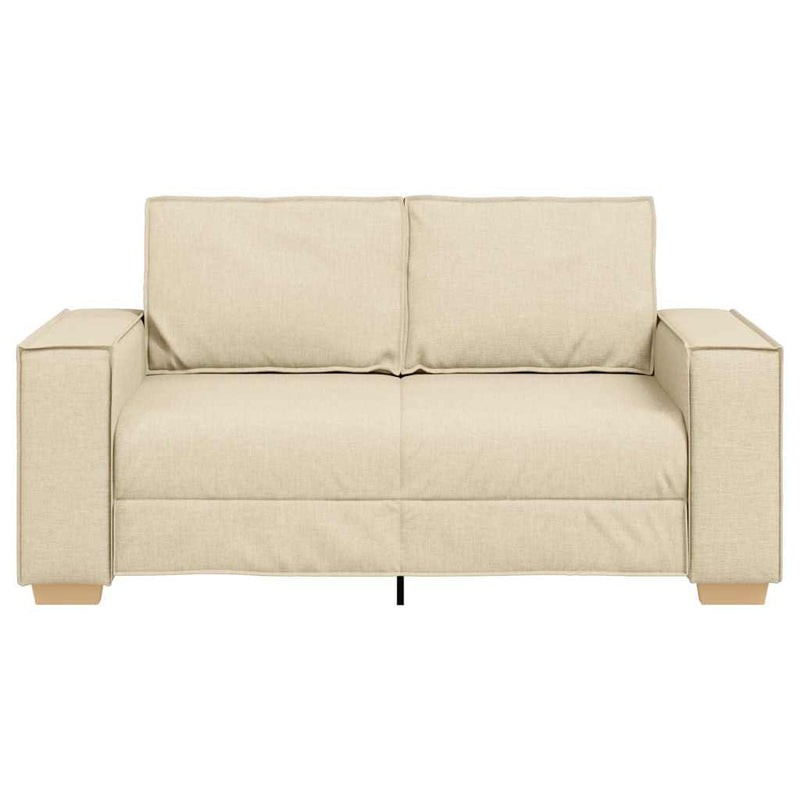 vidaXL kétszemélyes krémszínű szövetkanapé 120 cm