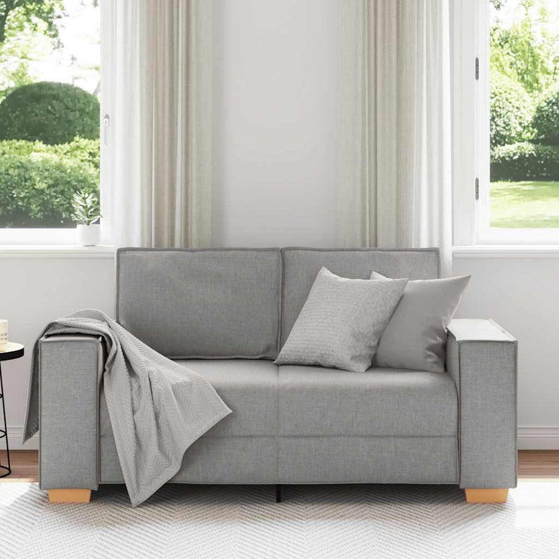 vidaXL kétszemélyes, felhőszürke szövetkanapé 120 cm