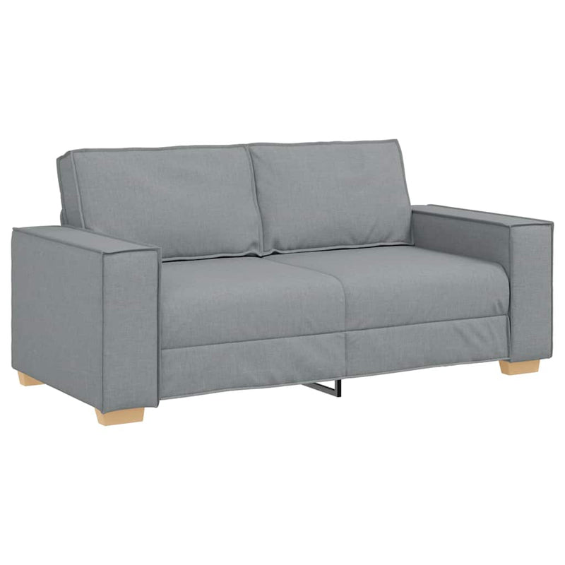 vidaXL kétszemélyes világosszürke szövetkanapé 140 cm