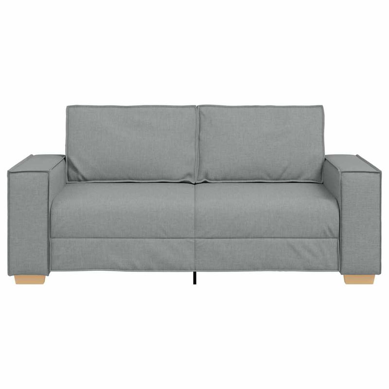 vidaXL kétszemélyes világosszürke szövetkanapé 140 cm