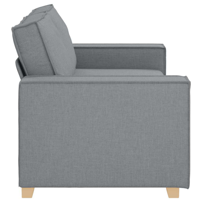 vidaXL kétszemélyes világosszürke szövetkanapé 140 cm