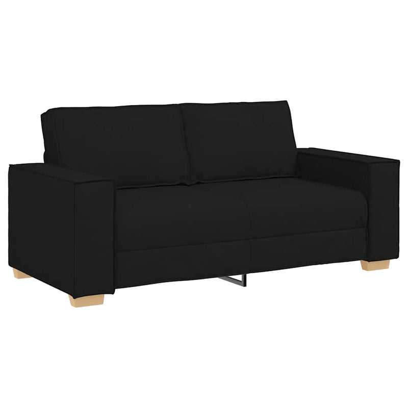 vidaXL kétszemélyes fekete szövetkanapé 140 cm