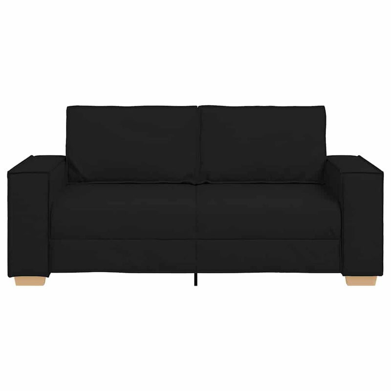 vidaXL kétszemélyes fekete szövetkanapé 140 cm