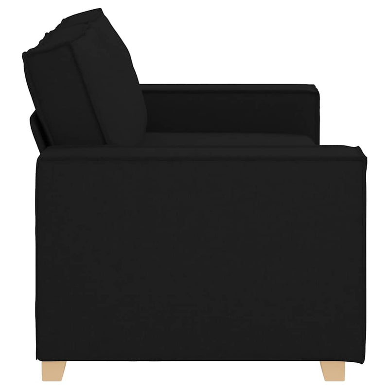 vidaXL kétszemélyes fekete szövetkanapé 140 cm