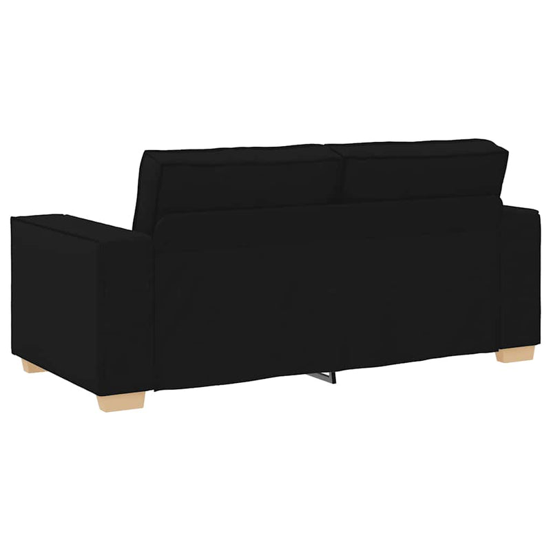 vidaXL kétszemélyes fekete szövetkanapé 140 cm