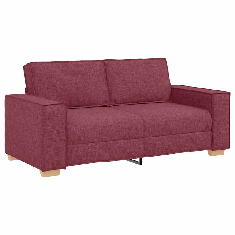 vidaXL kétszemélyes bordó színű szövetkanapé 140 cm