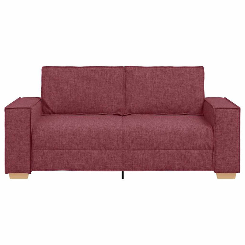 vidaXL kétszemélyes bordó színű szövetkanapé 140 cm
