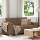 vidaXL kétszemélyes barna szövetkanapé 180x78x84 cm