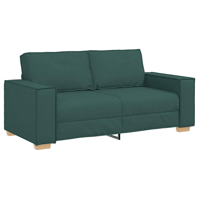 vidaXL kétszemélyes sötétzöld szövetkanapé 140 cm