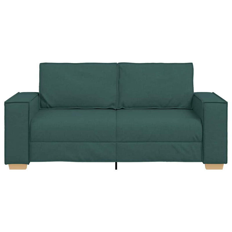 vidaXL kétszemélyes sötétzöld szövetkanapé 140 cm