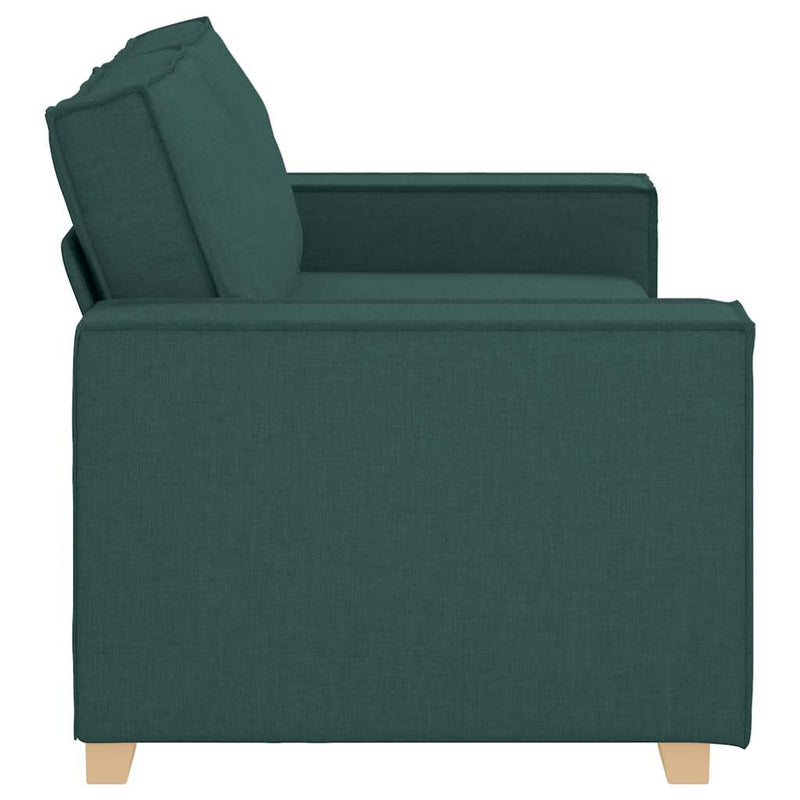 vidaXL kétszemélyes sötétzöld szövetkanapé 140 cm