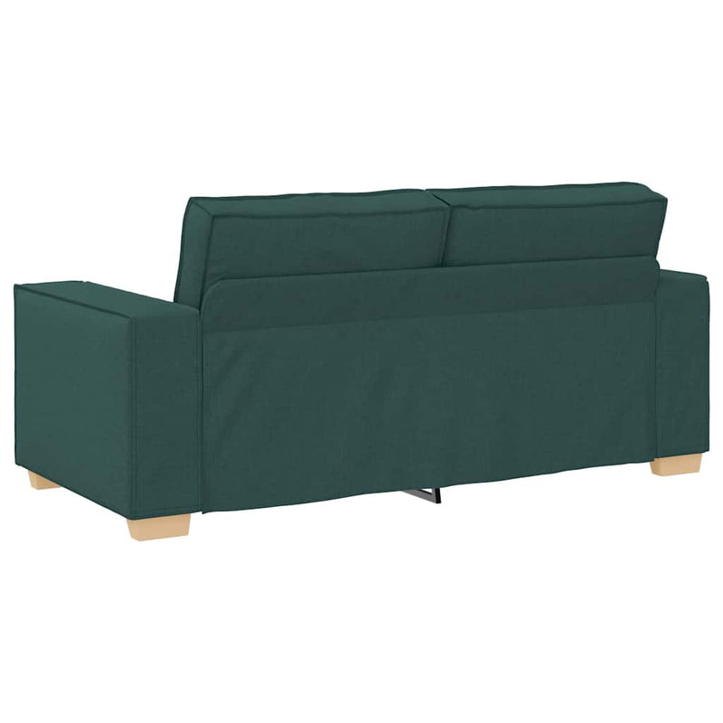 vidaXL kétszemélyes sötétzöld szövetkanapé 140 cm