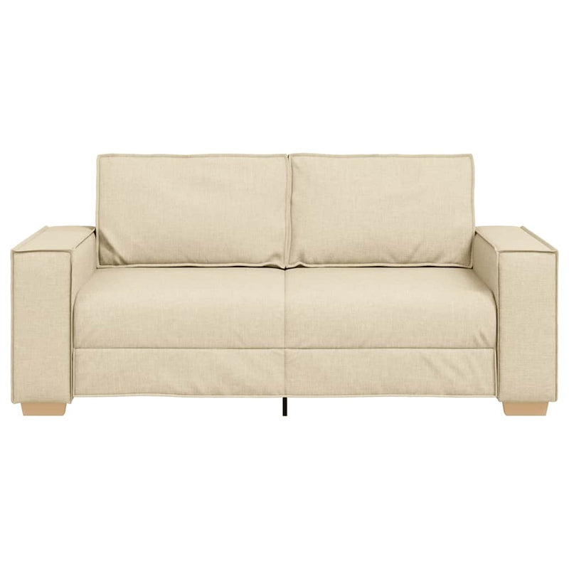 vidaXL kétszemélyes krémszínű szövetkanapé 140 cm