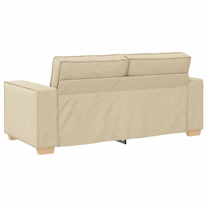 vidaXL kétszemélyes krémszínű szövetkanapé 140 cm