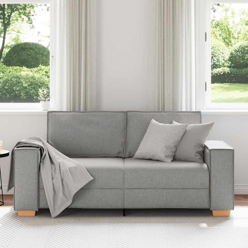 vidaXL kétszemélyes, felhőszürke szövetkanapé 140 cm
