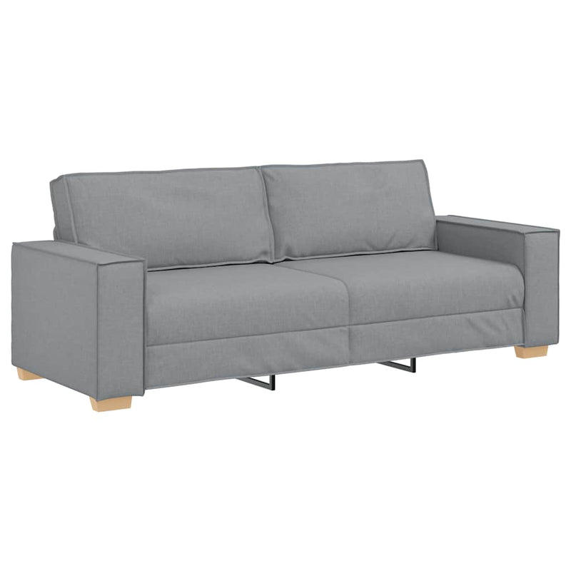 vidaXL 3 személyes világosszürke szövetkanapé 180 cm