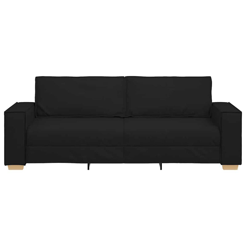 vidaXL 3 személyes, fekete szövetkanapé 180 cm