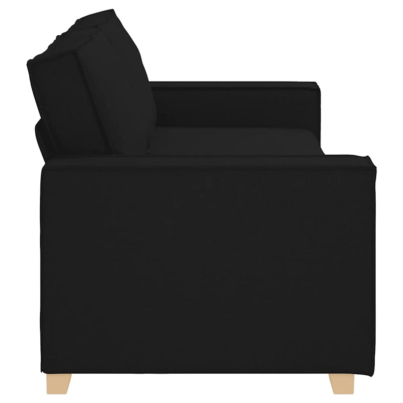 vidaXL 3 személyes, fekete szövetkanapé 180 cm