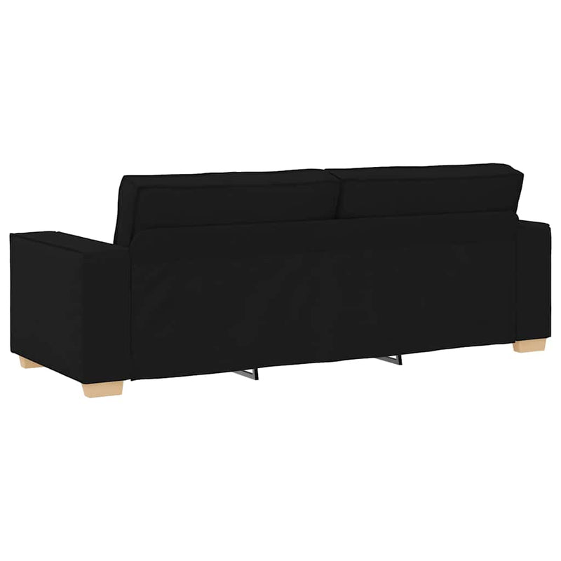 vidaXL 3 személyes, fekete szövetkanapé 180 cm