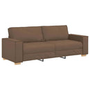 vidaXL 3-Fős kanapé Barna 220 cm szövet