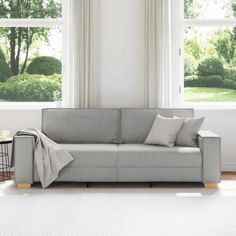 vidaXL 3 személyes, felhőszürke szövetkanapé 180 cm