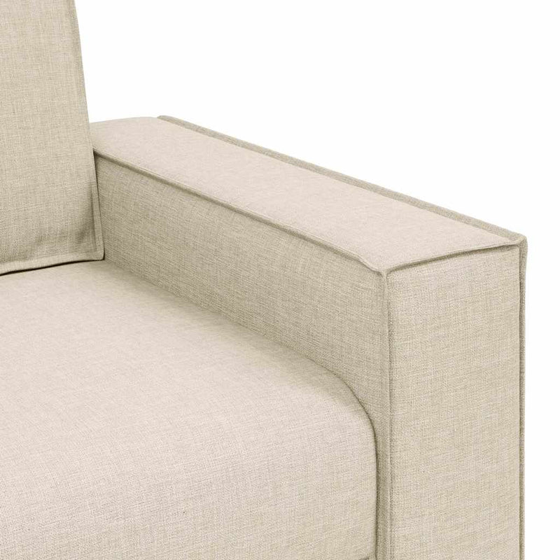 vidaXL Fotel párnával párnával Bézs 220 x 78 x 84 cm Vászon