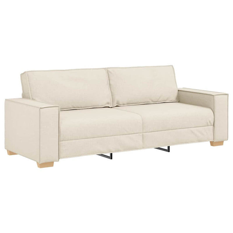 vidaXL Fotel párnával párnával Bézs 220 x 78 x 84 cm Vászon