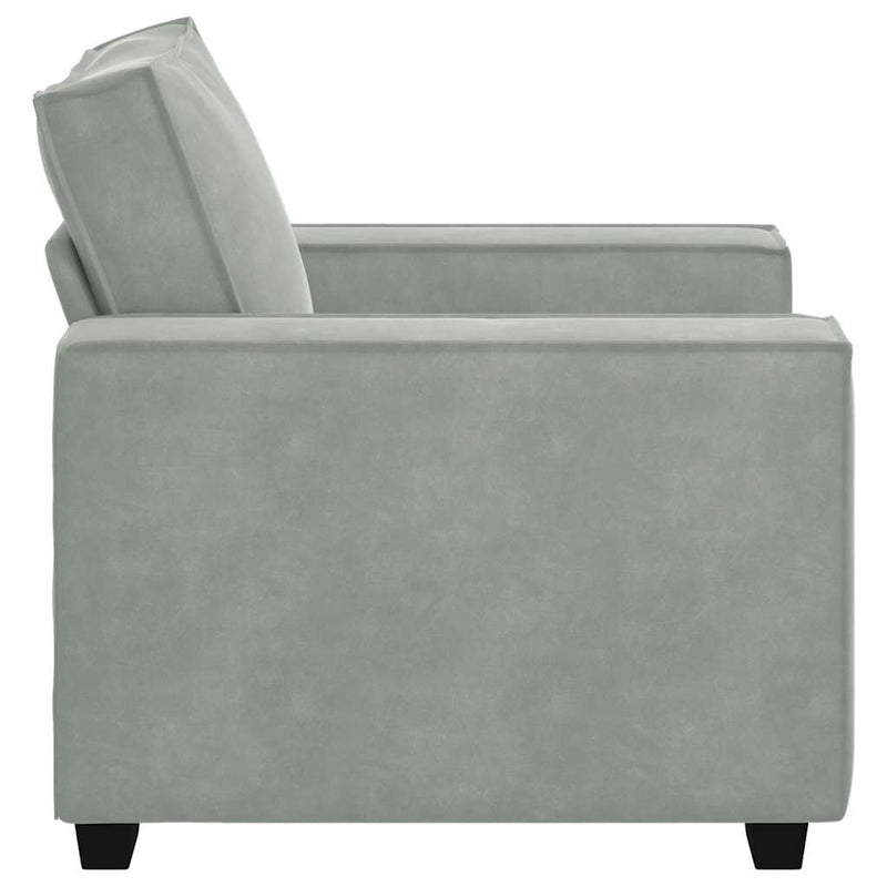 vidaXL világosszürke bársony kanapéfotel 60 cm