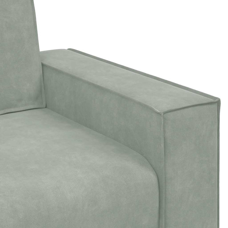 vidaXL világosszürke bársony kanapéfotel 60 cm
