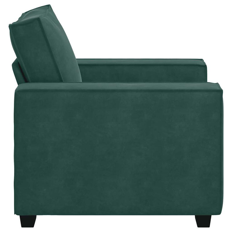 vidaXL sötétzöld bársony kanapéfotel 60 cm