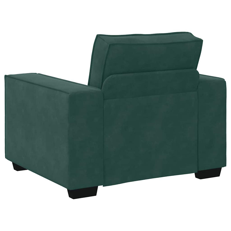 vidaXL sötétzöld bársony kanapéfotel 60 cm