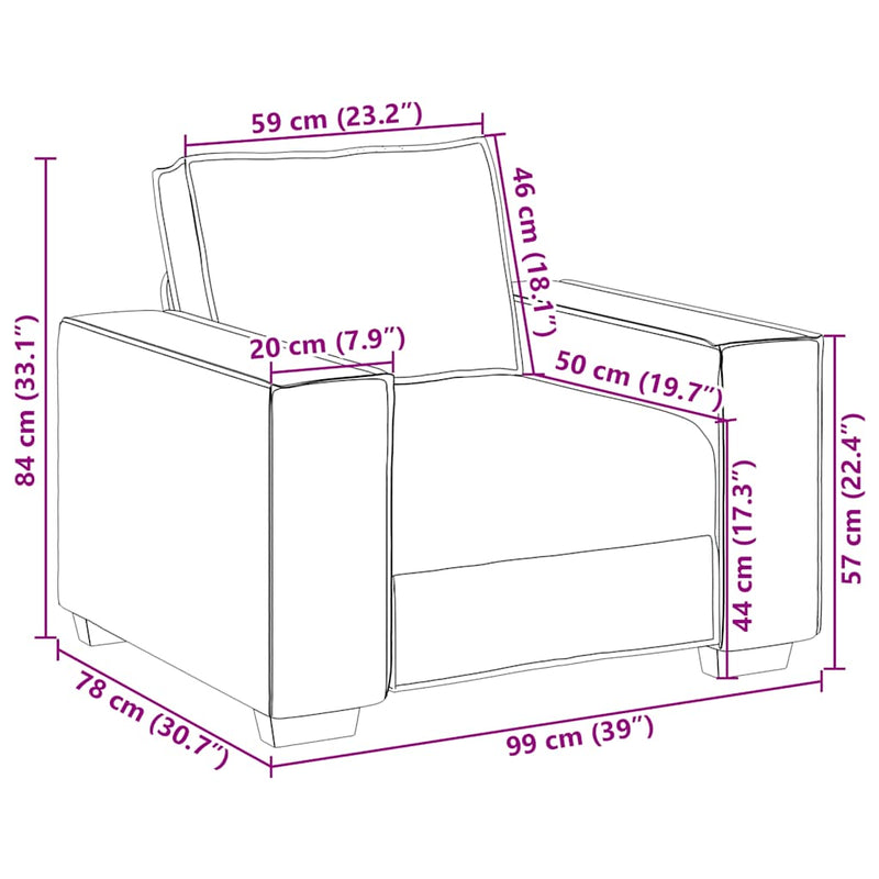 vidaXL sötétzöld bársony kanapéfotel 60 cm