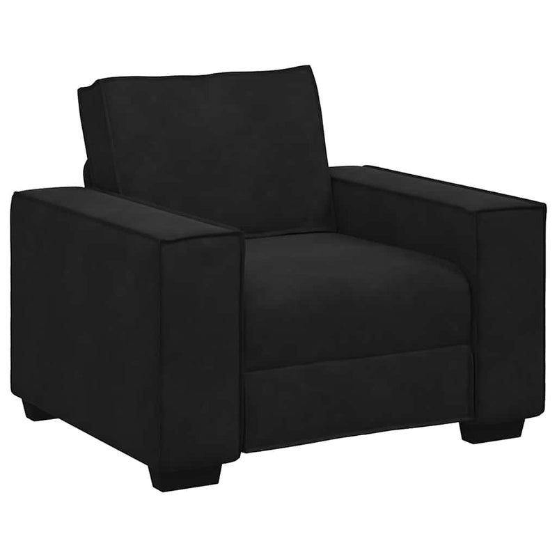 vidaXL fekete bársony kanapéfotel 60 cm