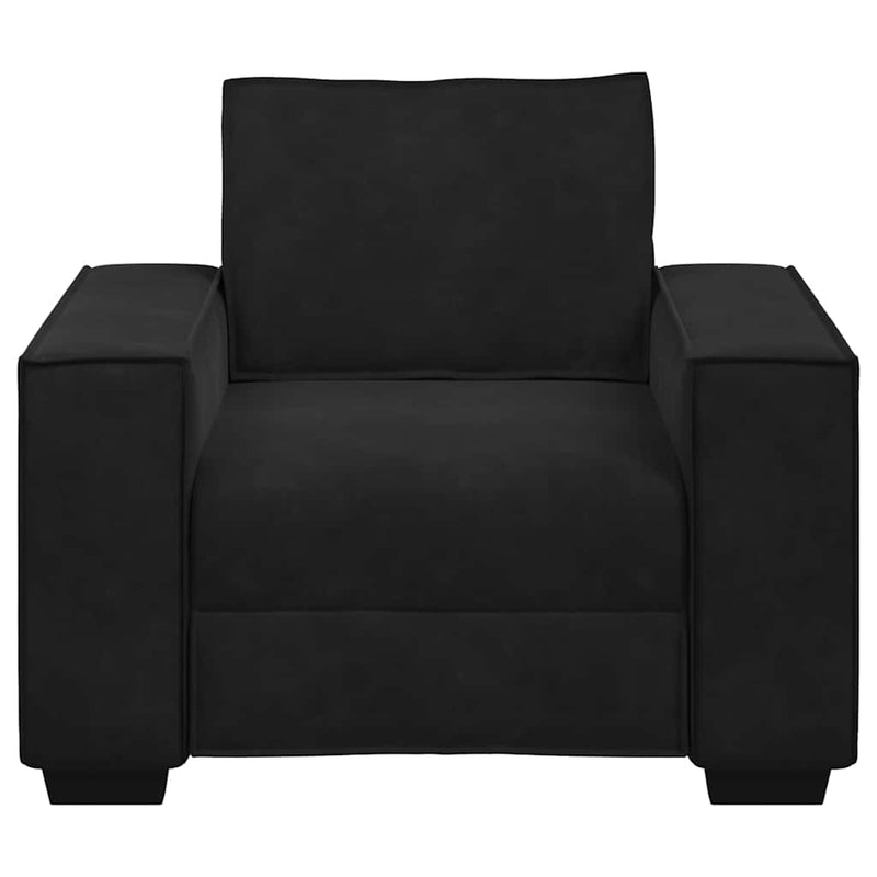 vidaXL fekete bársony kanapéfotel 60 cm